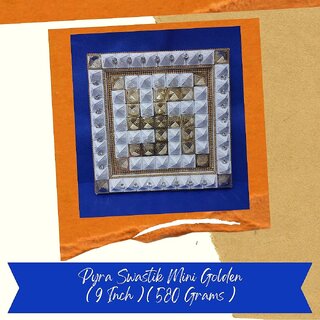 VSP VASTU SAMADHAN - 156 PYRA SWASTIK MINI GOLDEN for ENHANCES Positive Energy and VASTU DOSH NIVARAN