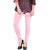 SOLID LIGHT PINK COTTON WOMEN LEGGING (PACK OF ONE)