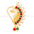 Vighnaharta Golden Moti Nath  Mayur Design with AD stone Alloy Nose Ring  For women