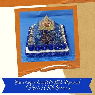 VSP VASTU SAMADHAN - 117 BLUE LAPIZ LAZULI CRYSTAL PYRAMID for Protection from Negative Energy / Reiki and Healing