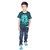 Kidzo Solid Cotton Boys T-Shirt {Regular-Fit, Half-Sleeves, Green}