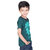 Kidzo Solid Cotton Boys T-Shirt {Regular-Fit, Half-Sleeves, Green}