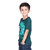 Kidzo Solid Cotton Boys T-Shirt {Regular-Fit, Half-Sleeves, Green}