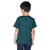 Kidzo Solid Cotton Boys T-Shirt {Regular-Fit, Half-Sleeves, Green}