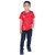 Kid Kupboard Solid Cotton Boys T-Shirt {Regular-Fit, Half-Sleeves, Red}