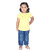 Kid Kupboard Solid Cotton Girls Top {Regular-Fit, Half-Sleeves, Yellow}