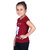 Kid Kupboard Solid Cotton Girls T-Shirt {Regular-Fit, Half-Sleeves, Maroon}
