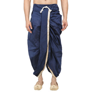 DISONE Blue Allover Dhoti for Men with Allover Border