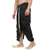 DISONE Black Silk Dhoti for Men with Allover Border