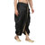 DISONE Black Silk Dhoti for Men with Allover Border
