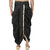 DISONE Black Silk Dhoti for Men with Allover Border