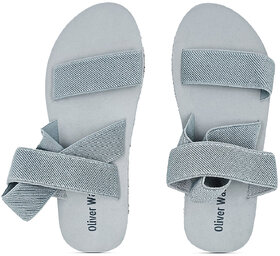 OLIVER WALK LATEST SANDALS FOR MEN - GREY