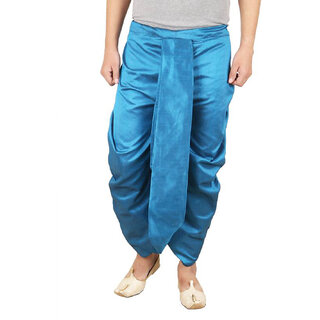 DISONE Silk Sky Blue Dhoti for Men