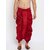 DISONE Red Plain Silk Dhoti for Men