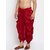 DISONE Red Plain Silk Dhoti for Men