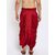 DISONE Red Plain Silk Dhoti for Men