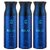 Ajmal Blu Deodorant Spray - For Men (200 ml Pack of 3)