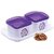 Trueware Daffodil Storage Container 500 Ml (Set Of 2 Pcs With Tray) Unbreakable Airtight Cookiesdryfruit Container Set For Serving-Purple