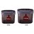 Trueware Eco Storage Hammered Kitchen Plastic Containers Set 500Ml750Ml(Set Of 6 Pcs) Grey