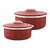 Trueware Regal Serving Casserole Set of 2 (1000+1500 ml)Maroon Inner Stainless Steel