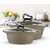 Trueware Zinna Serving Casserole Set of 2 (1000+1500 ml)Inner Stainless Steel Outer Plastic Body Plastic Lid - Grey