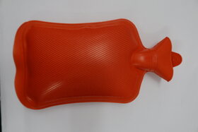 FAIRBIZPS Hot Water Bag for Pain Relief Large Capacity Manual Hot Water Bag for Back Pain, Period Pain, Neck (ORANGE)