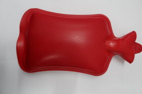 FAIRBIZPS Hot Water Bag for Pain Relief Large Capacity Manual Hot Water Bag for Back Pain, Period Pain, Neck (RED)