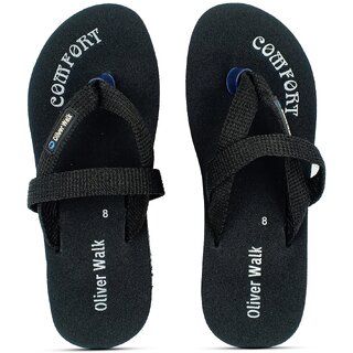 OLIVER WALK Slipper For Men - Black (Pack of 2)