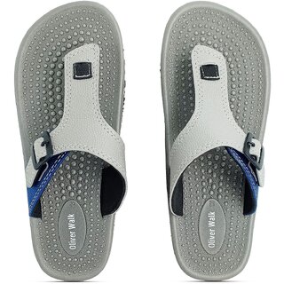 OLIVER WALK Convenient Flip Flop For Men - Grey(Grey) (Pack of 2)