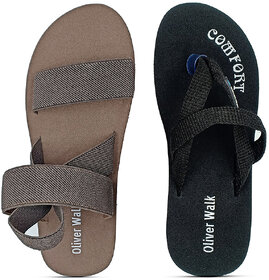 OLIVER WALK Sandal  Slipper For Men Set (Pack of 2)