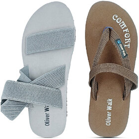 OLIVER WALK Sandal  Slipper For Men (Pack of 2)