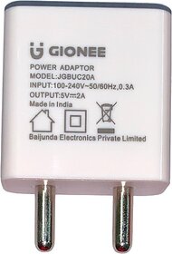 GIONEE JGBUC20A/GGUC20A 10 W 2 A Mobile Charger(White, Cable Included).