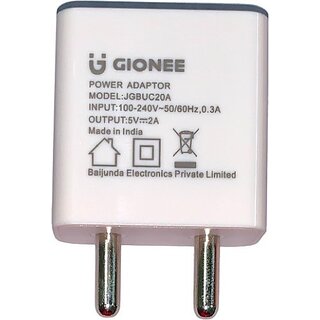 GIONEE JGBUC20A/GGUC20A 10 W 2 A Mobile Charger(White, Cable Included).