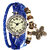 Mettle ITC-AW-Round-dimand-Rakhi-BLU dimand Fancy Leather Hand Knit Vintage Watches Dress Bracelet Women Girls Watch