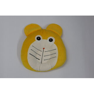 FAIRBIZPS Pillow for New Born Baby, Ideal for Round Head Shaping with Foam Cotton Cover for 0 - 12 months (YELLOW)