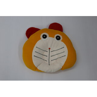 FAIRBIZPS Pillow  New Born Baby, Ideal for Round Head Shaping with Foam Cotton0 - 12 months (ORANGE FACE WITH RED EARS)