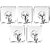 S4 5pcs Multipurpose Strong Small Stainless Steel Adhesive Wall Hooks