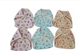 Cotton Hosiery Washable Reusable Nappy, Diaper, Langot for Baby (Multicolor, 0 - 6 Months) Pack of 6