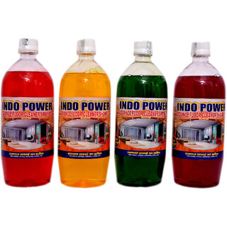 INDOPOWER ACc110-ADVANCE FLOOR CLEANER SHAMPOO 1ltr. ( ROSE+LIME+MOGRA+JASMEIN) COMBO PACK