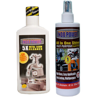 INDOPOWER ACc134-METAL SCUM CLEANER 200ml.+ALL IN-ONE MULTI-PURPOSE SHINER200ml.