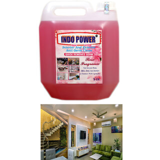 INDOPOWER ACc185-Disinfectant Sanitizer Spray ANTI GERM CLEAN (QUICK REMOVES GERM) ROSE  5ltr.