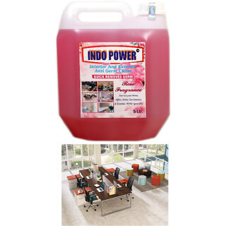 INDOPOWER ACc188-Disinfectant Sanitizer Spray ANTI GERM CLEAN (QUICK REMOVES GERM) ROSE  5ltr.