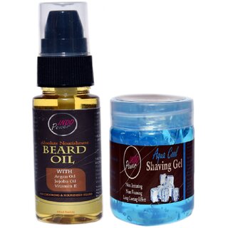 INDOPOWER ADd247-ABSOLUTE NOURISHMENT BEARD OIL 30ml. + AQUA COOL SHAVING GEL 200g.