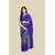 Blue Colour Pure Georgette Printed Saree With Blouse Piece