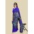 Blue Colour Pure Georgette Printed Saree With Blouse Piece