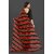 Red Colour Stripped Pure Georgette Printed Saree With Blouse Piece