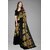 Black Colour Pure Georgette Printed Saree With Blouse Piece
