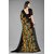 Black Colour Pure Georgette Printed Saree With Blouse Piece