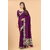 Purple Colour Vichitra Silk Embroidried Sarees