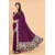 Purple Colour Vichitra Silk Embroidried Sarees
